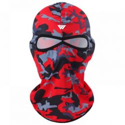 Red Camoflage Print Balaclava