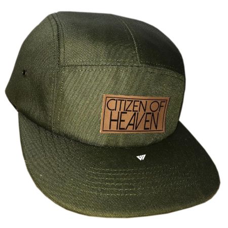 7 Panel Leather Patch Cap