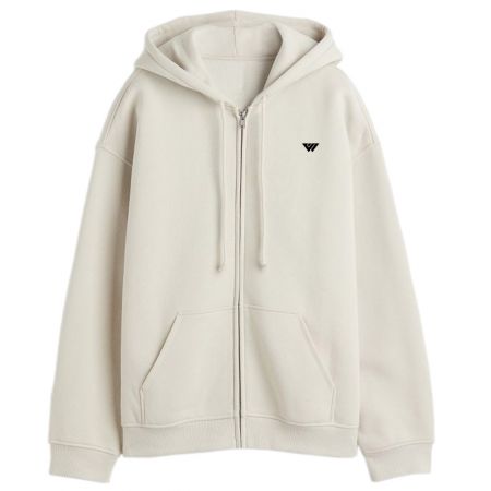 Oversized Down Shoulder Zipper Hoodies