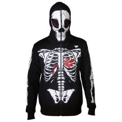 Full Face Skeleton Zipper Hoodies