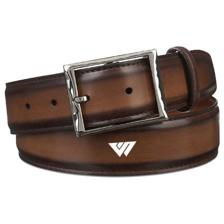 Cowhide Brown Dress Belt