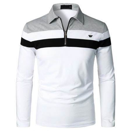 Quarter Zip Panel Fitting Polo Shirts