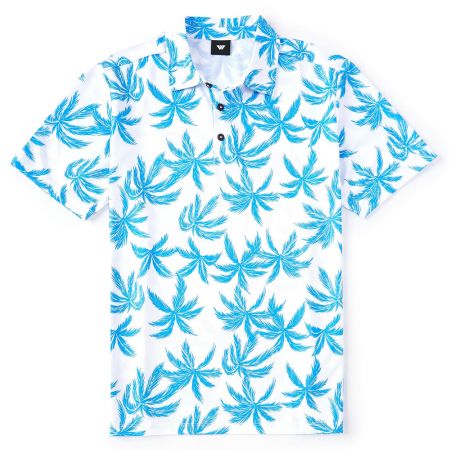 Sublimation Floral Print Polo Shirt