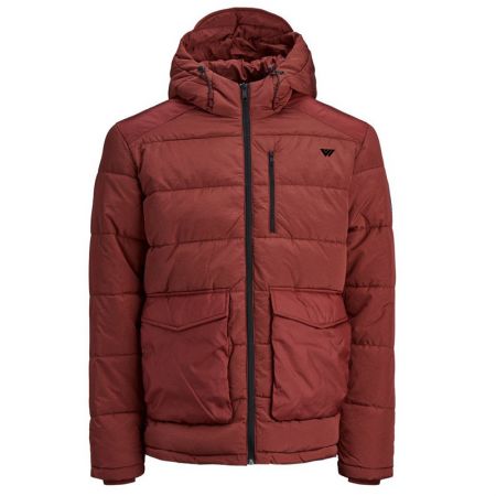 Hooded Puffer Jacket with Flap Pockets