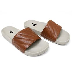 Brown Unisex Slides