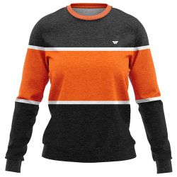 Horizontal Panel Round Neck Sweat Shirts