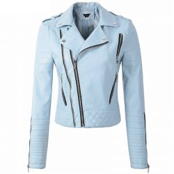 Cross Zip Flap Collar Fashion Jackets