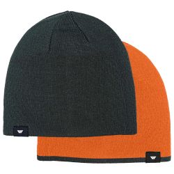 Reversible Woven Patch Beanie Cap