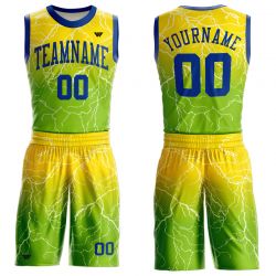 Thunder Print Basketball Uniform